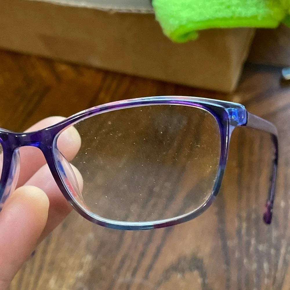 Lisa Loeb Eyeglass FRAMES ONLY Hula Hoop 9 Blueberry Swirl 49-15-125